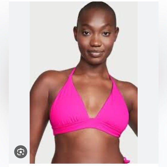 Victoria’s Secret turquoise plunge halter bikini top size small - Picture 12 of 12